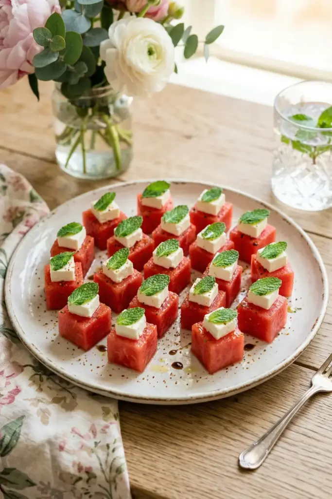 Watermelon Feta Cubes
