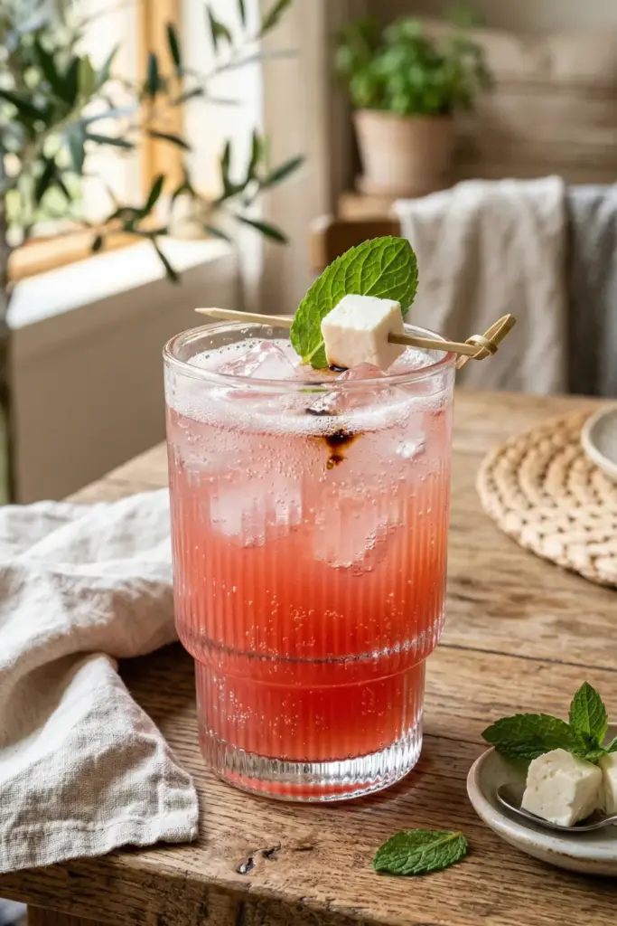 Watermelon & Feta Sparkler (Mocktail)