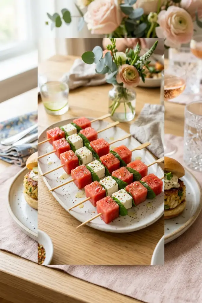 Watermelon and Feta Skewers