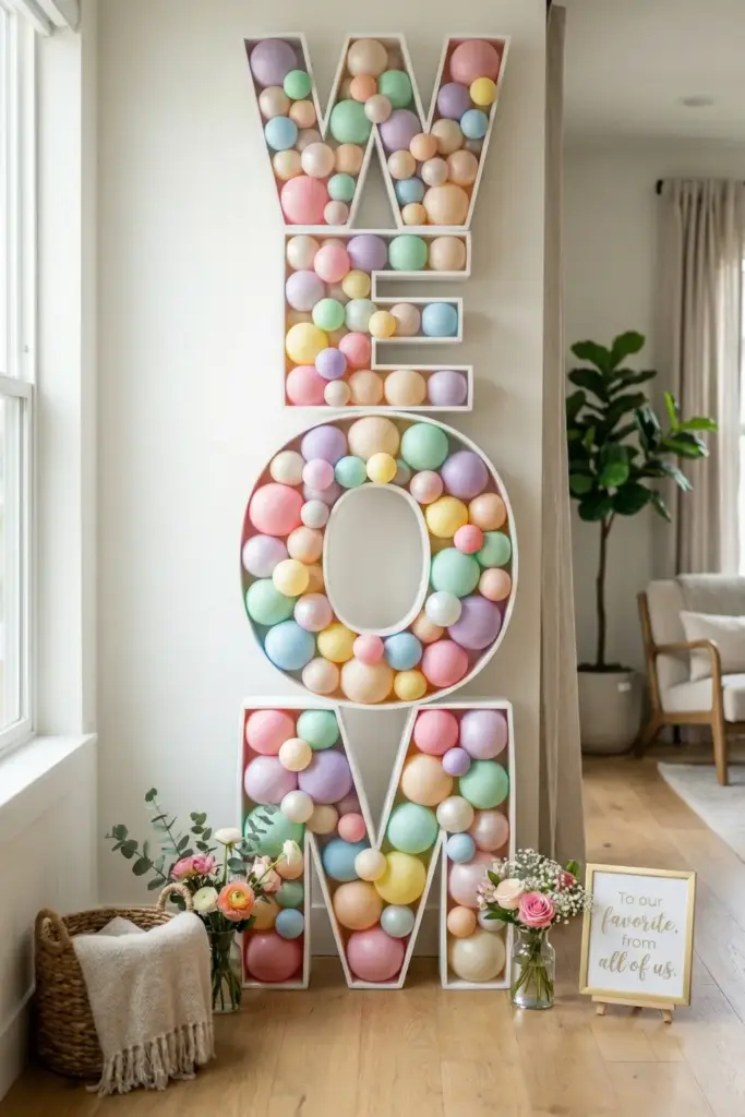 "We Love You" Balloon Mosaic