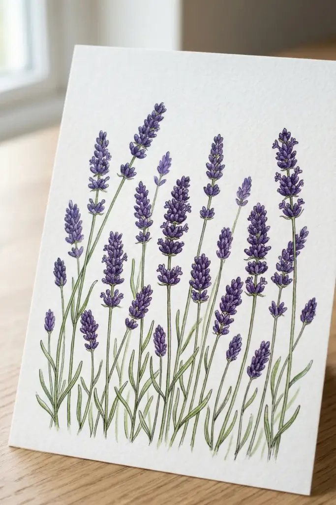 Whimsical Lavender Sprigs
