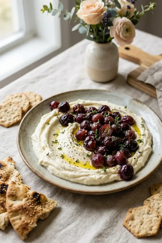 Whipped Feta Dip with Roasted Grapes