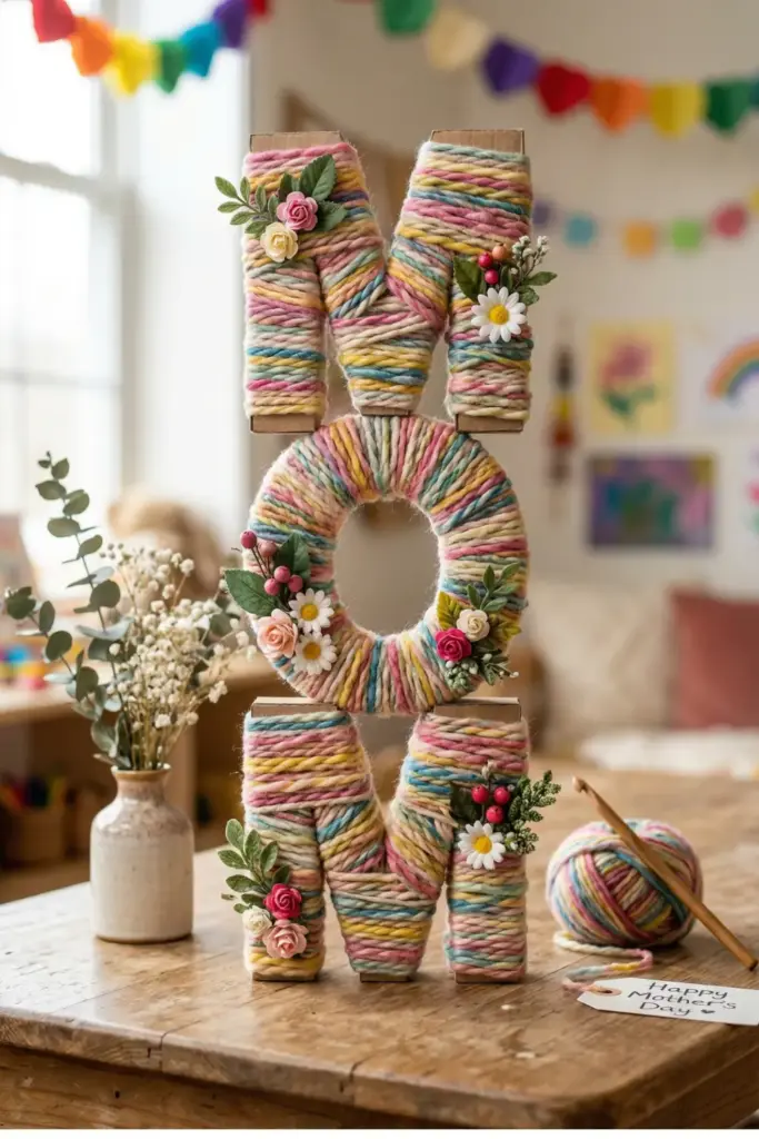 Yarn-Wrapped Letters