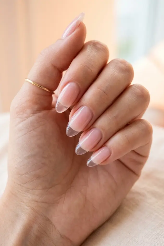barely-there-pink-acrylic-ombre-summer-nails