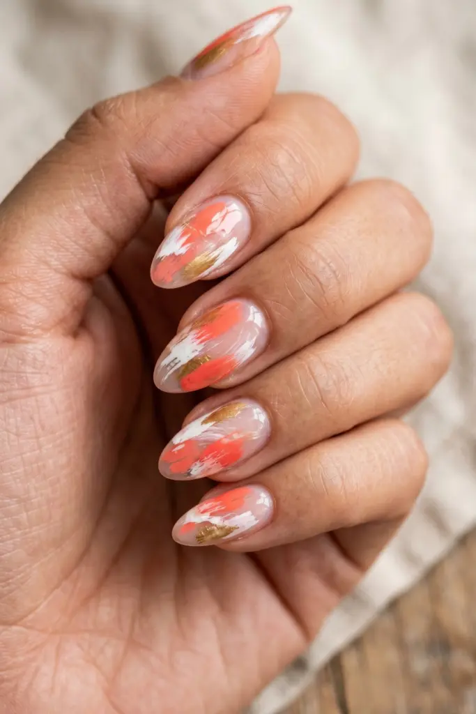 coral-abstract-brush-strokes-messy-clear-base