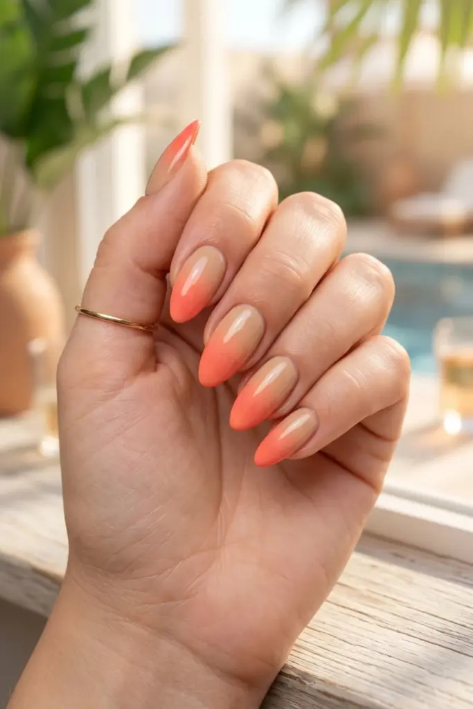 coral-reef-acrylic-ombre-summer-nails