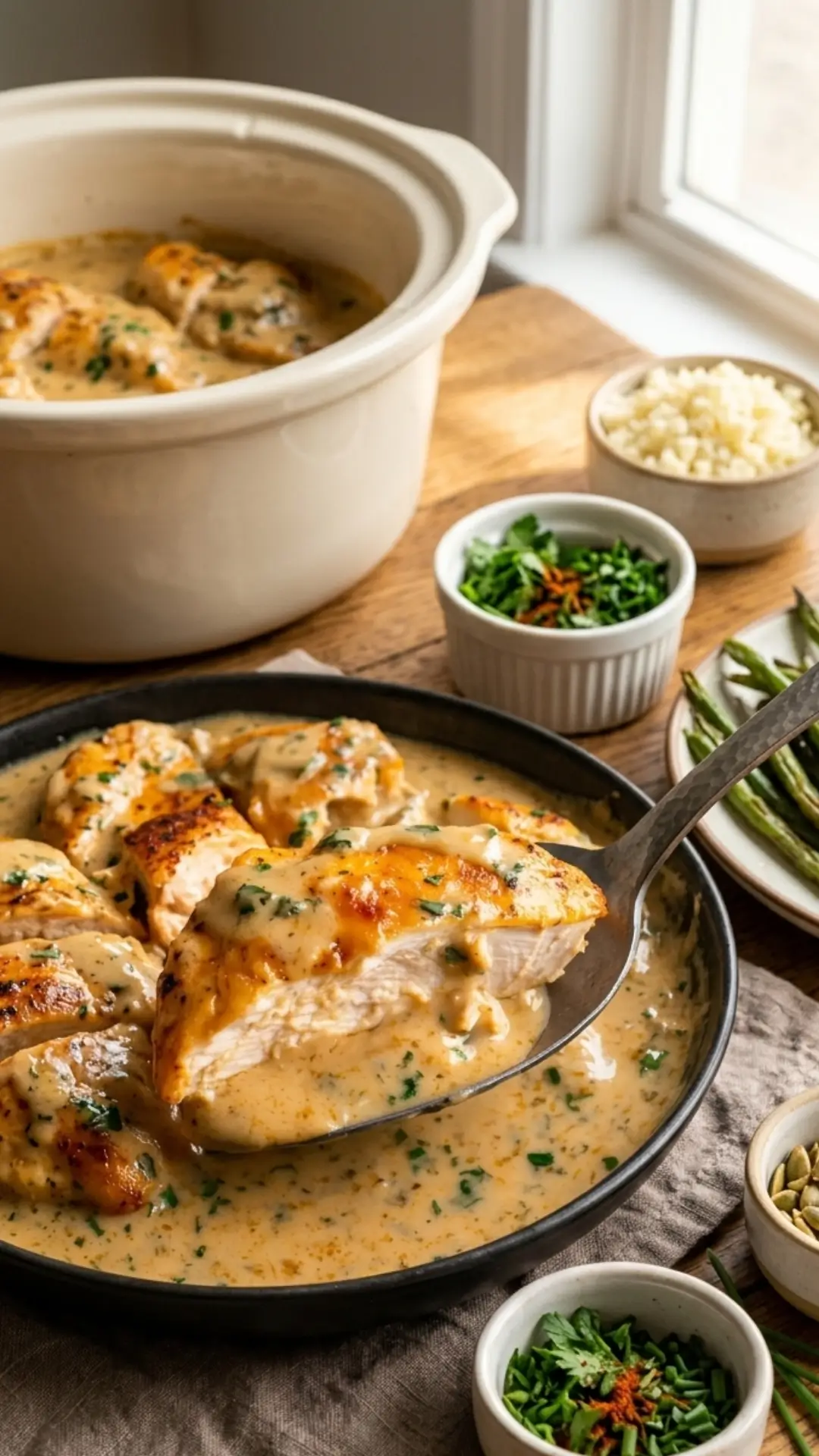 Easy Healthy Crock-Pot Creamy Ranch Chicken – Simple Dinner Ideas