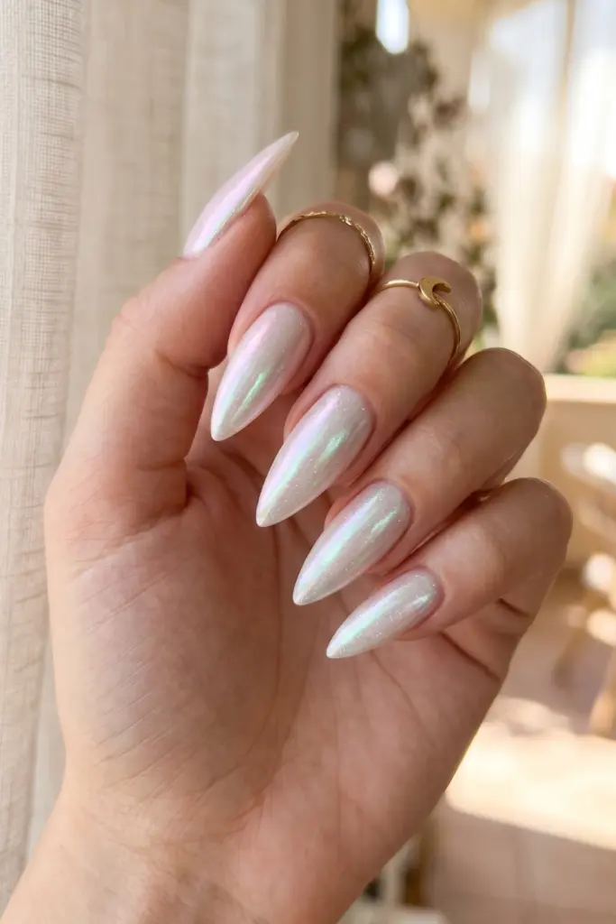 iridescent-unicorn-chrome-stiletto-simple-summer-nails