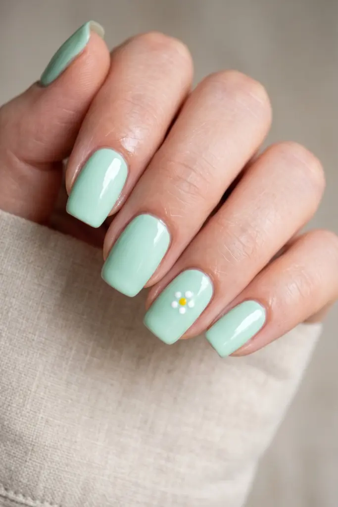 pale-mint-green-minimalist-daisy-dot