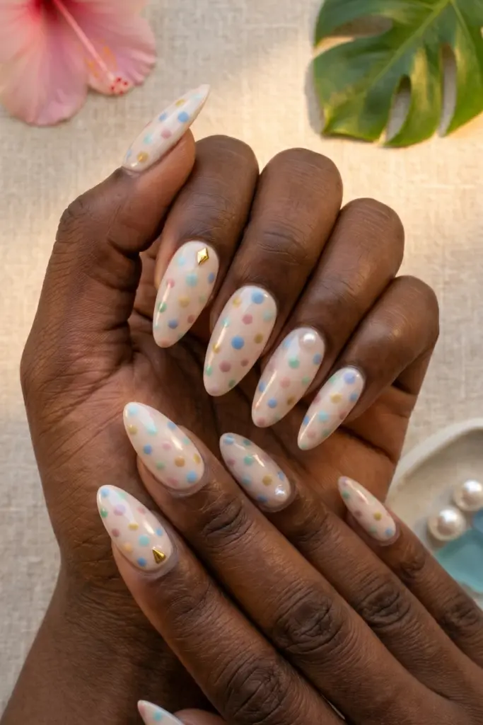 pastel-polka-dots-summer-nails-art-designs