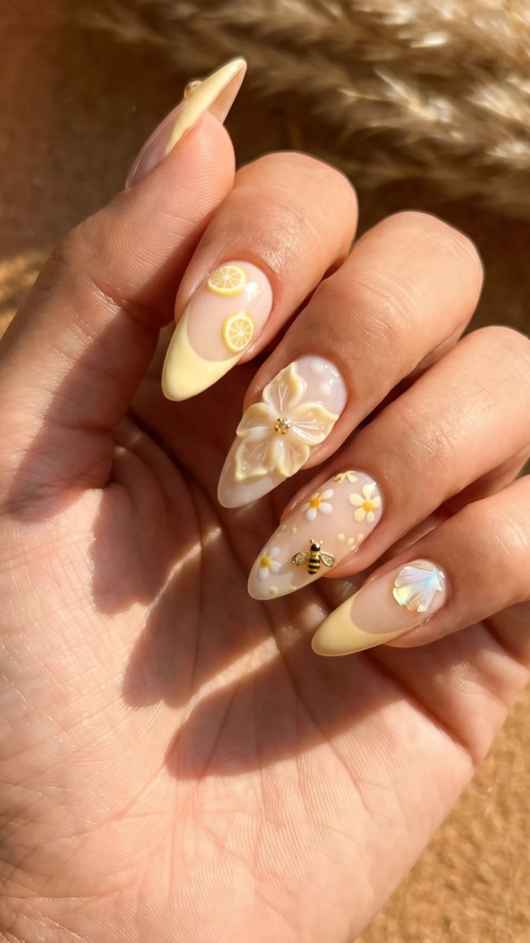 Simple Almond-Shape Summer Nails Designs for a Chic Summer Look
