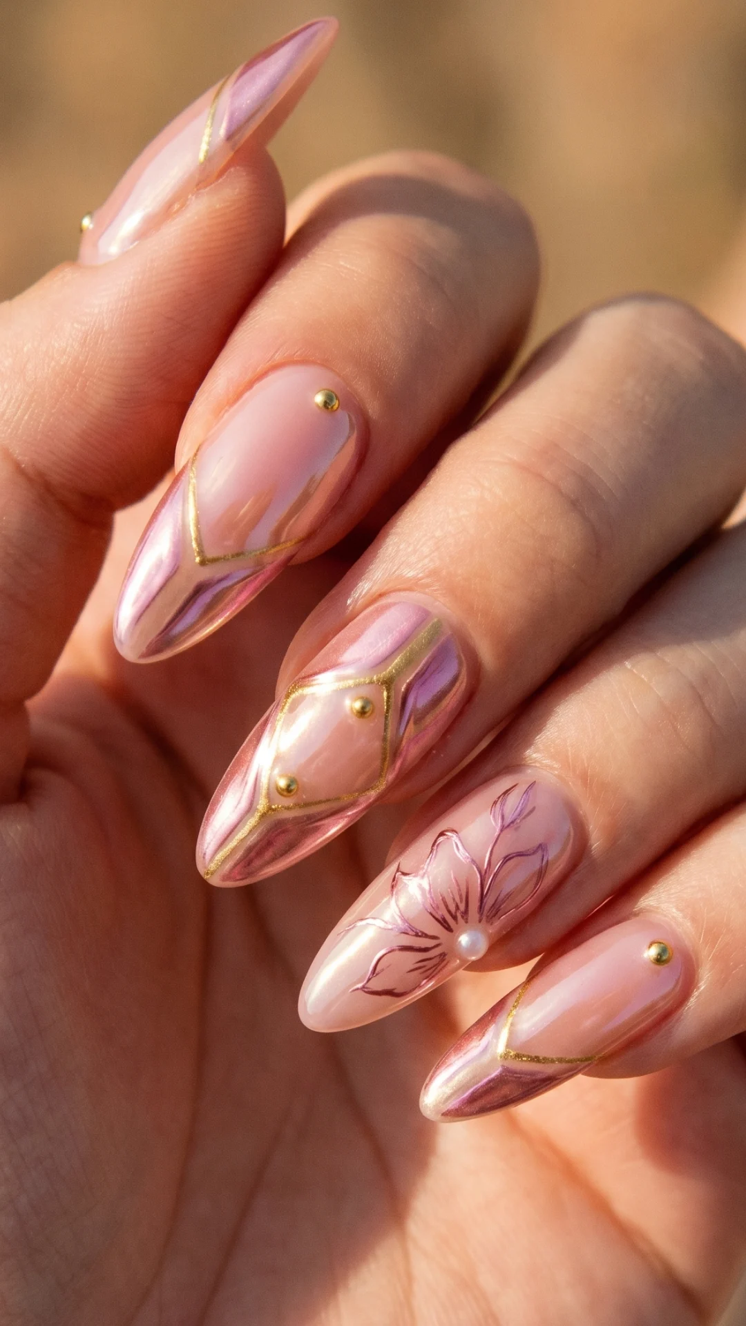Simple Baddie Chrome Summer Nails Designs for a Bold Look