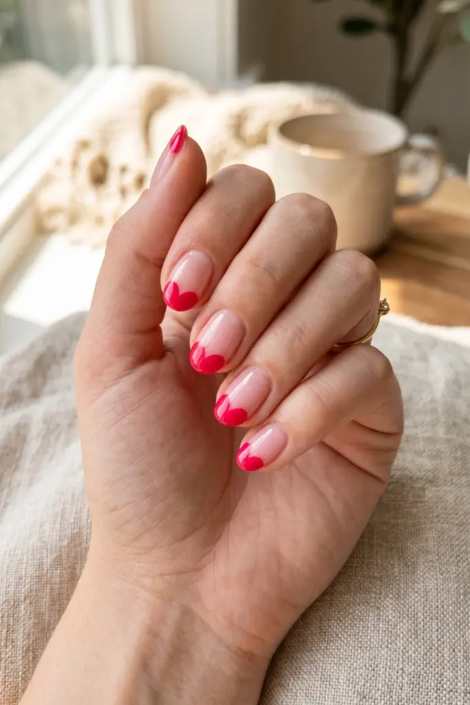 simple-cute-summer-nails-mini-heart-tips