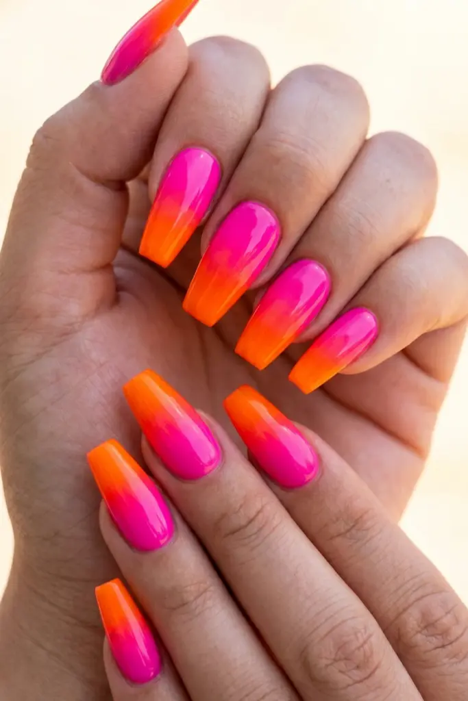 sunset-sangria-acrylic-ombre-summer-nails
