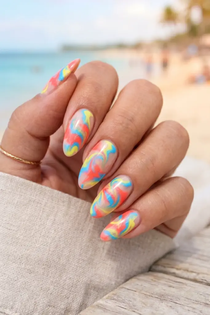 tie-dye-summer-vibes-cute-nail-designs