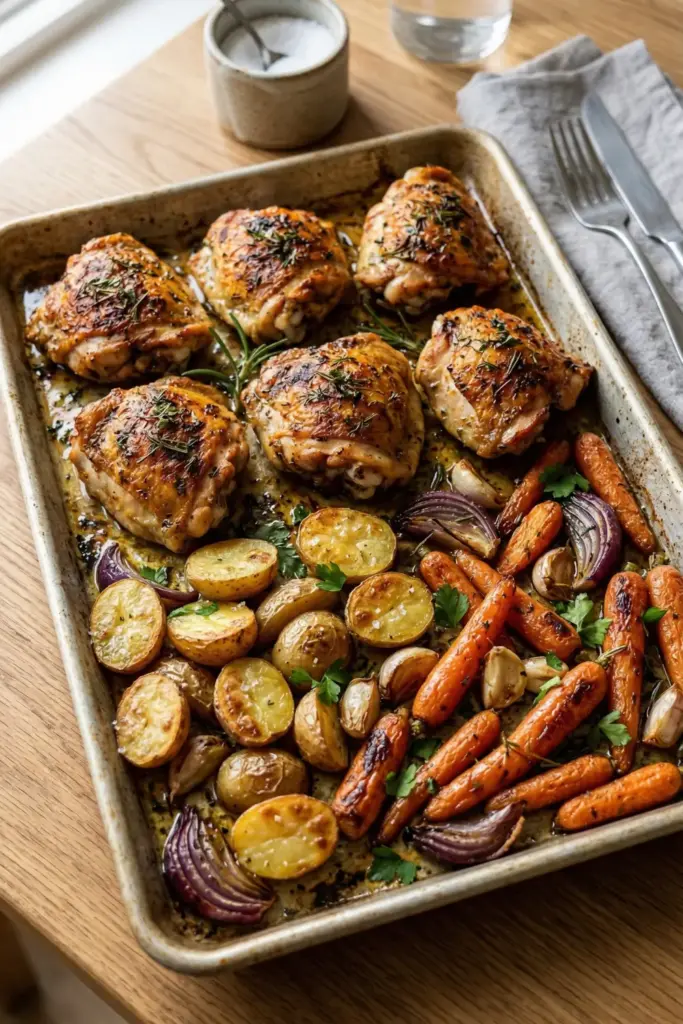 unset Sheet Pan Roasted Chicken