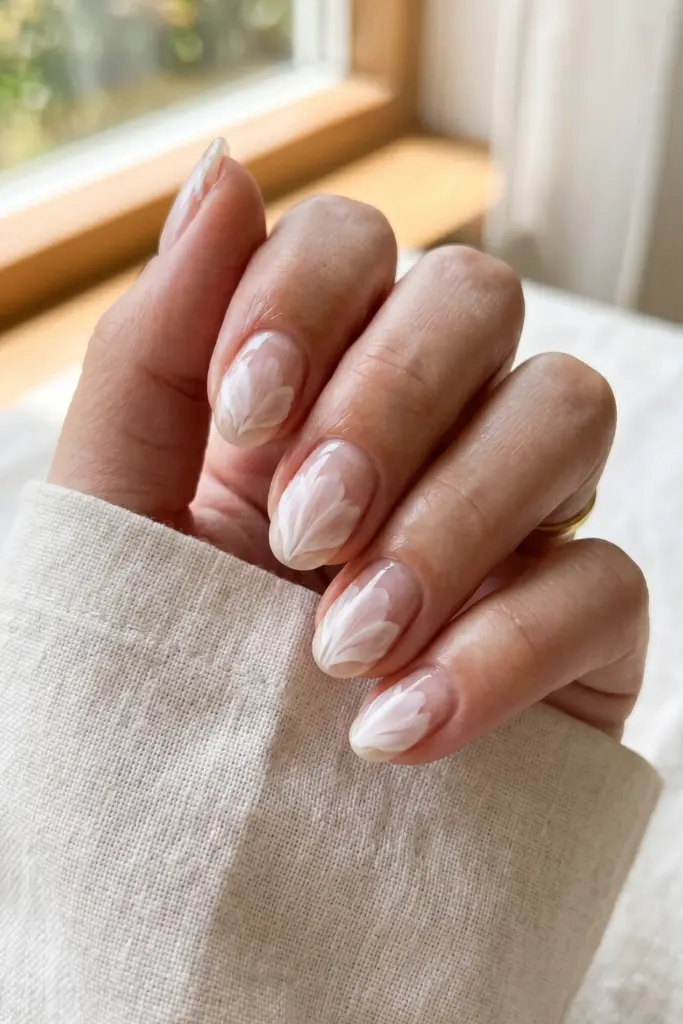 white-petal-negative-space-simple-blooming-gel-summer-nails