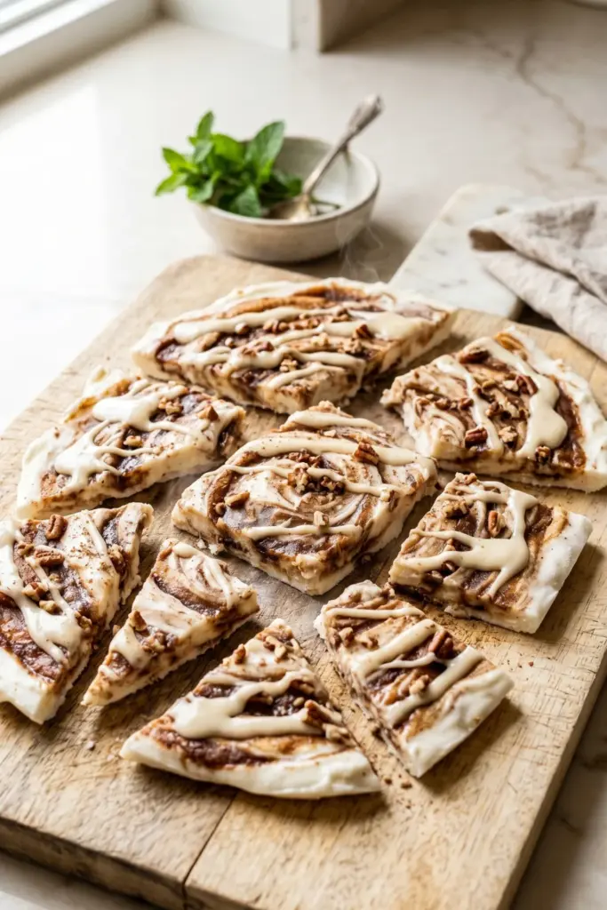Cinnamon-Roll-Frozen-Yogurt-Bark-Easy-Frozen-Desserts-for-Summer-Nights-Recipe-Ideas