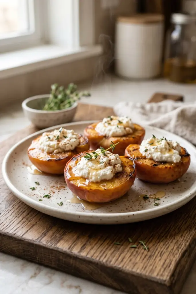 Honey-Roasted-Peaches-Ricotta-Quick-Summer-Desserts-10Min