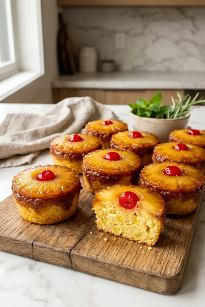 Pineapple-Upside-Down-Mini-Cakes-Easy-Summer-Desserts-for-Parties-Recipe-Ideas