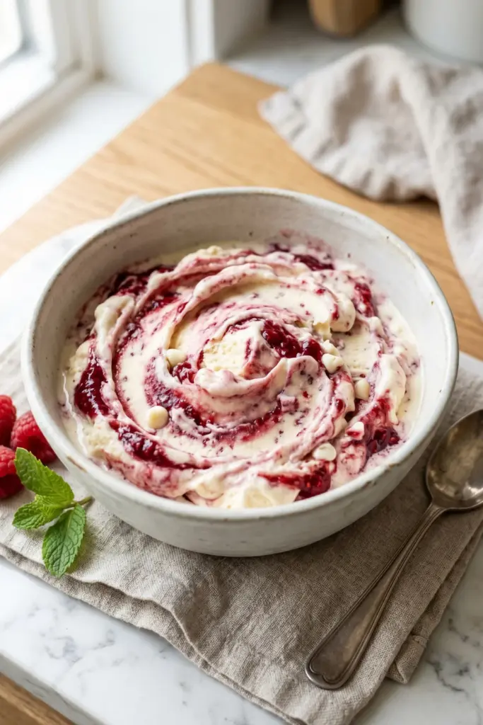 Raspberry-Vanilla-Swirl-Ice-Cream-Easy-Frozen-Desserts-for-Summer-Nights-Recipe-Ideas