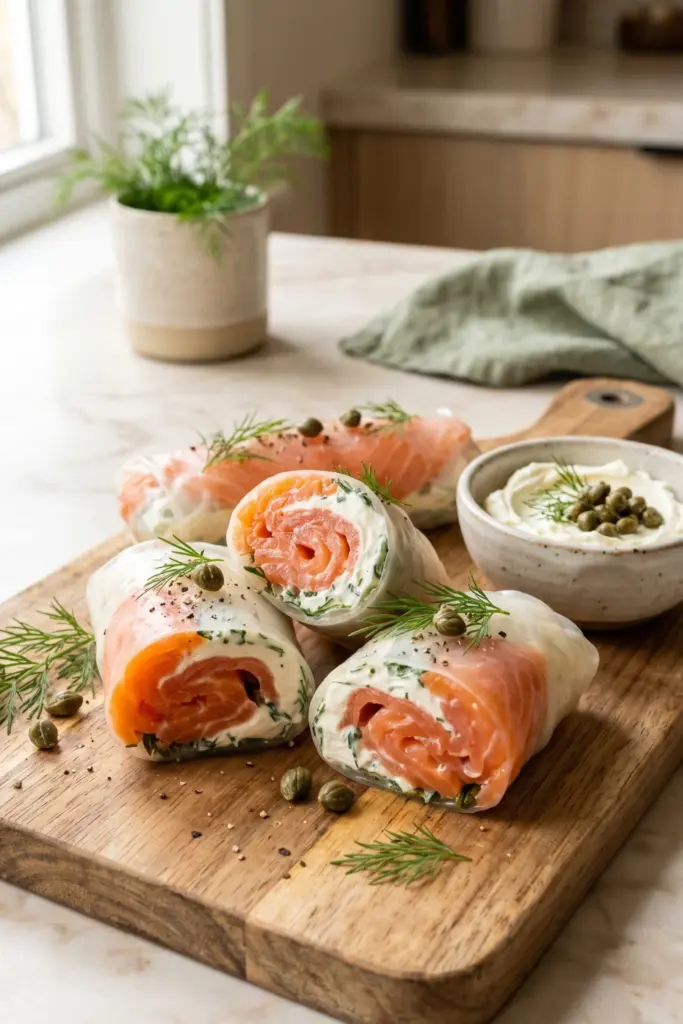 Smoked-Salmon-Cream-Cheese-Delight-Healthy-Tasty-Breakfast-Spring-Roll-Recipe-Ideas