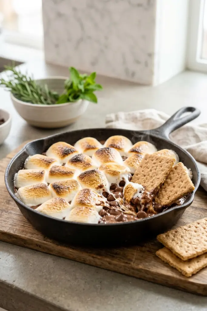 Smores-Dip-with-Graham-Crackers-Easy-Summer-Desserts-for-Parties-Recipe-Ideas