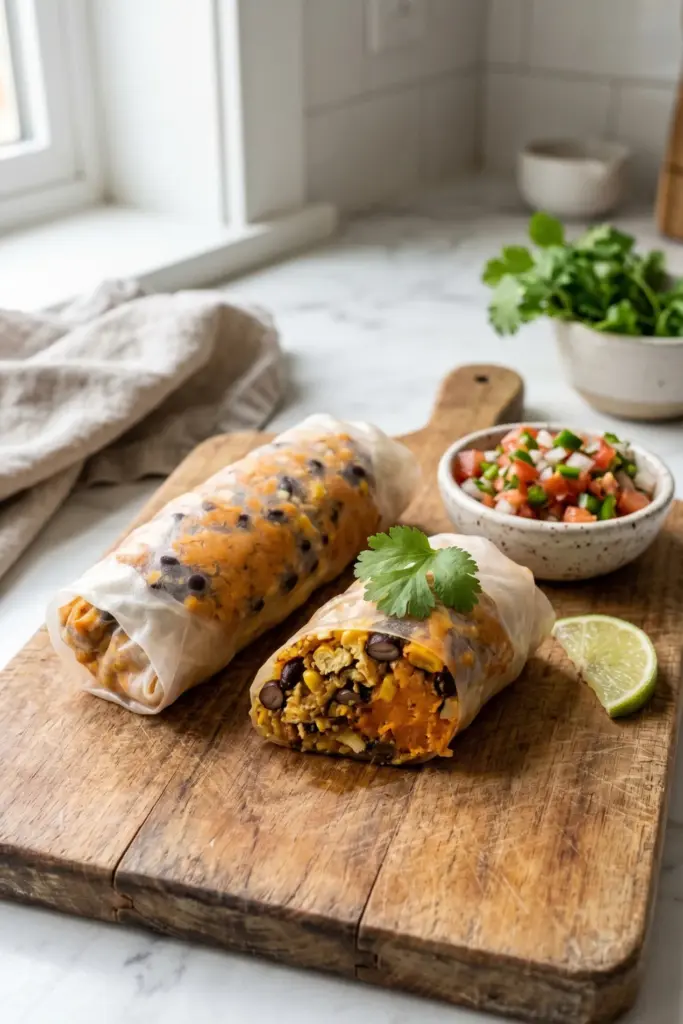 Sweet-Potato-Black-Bean-Southwest-Rolls-Healthy-Tasty-Breakfast-Spring-Roll-Recipe-Ideas