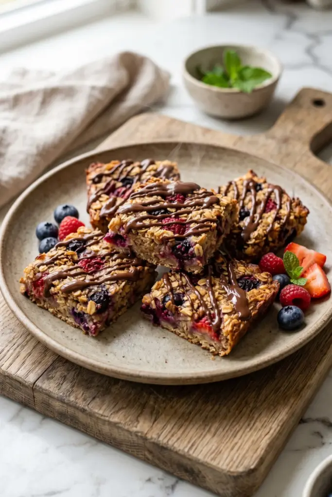 air-fryer-berry-oat-bars-healthy-summer-desserts