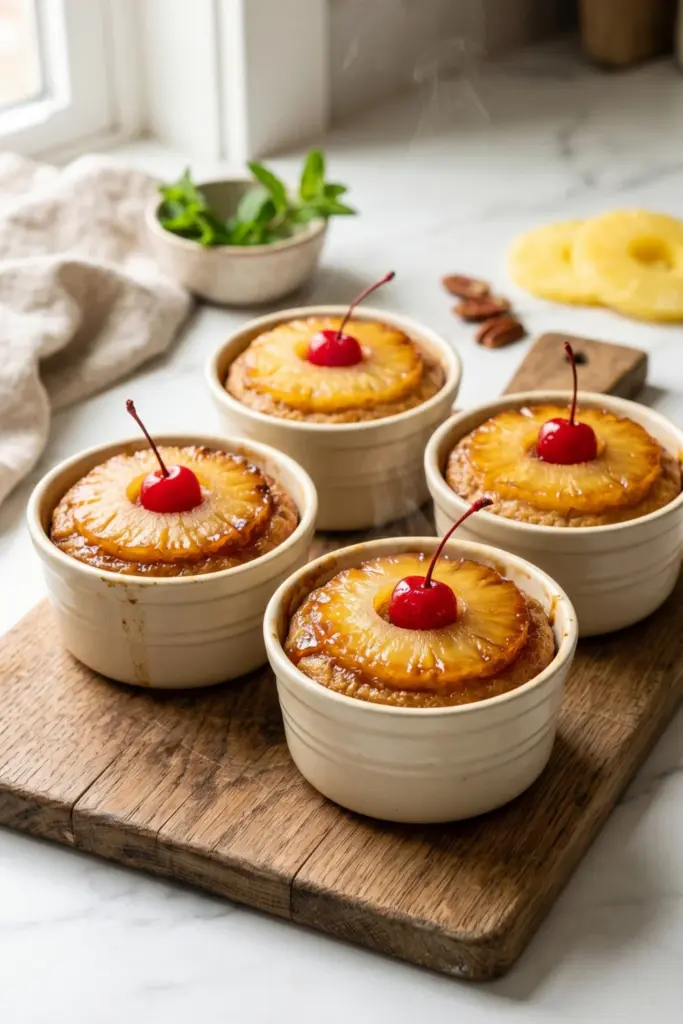 air-fryer-pineapple-upside-down-cakes-healthy-summer-desserts