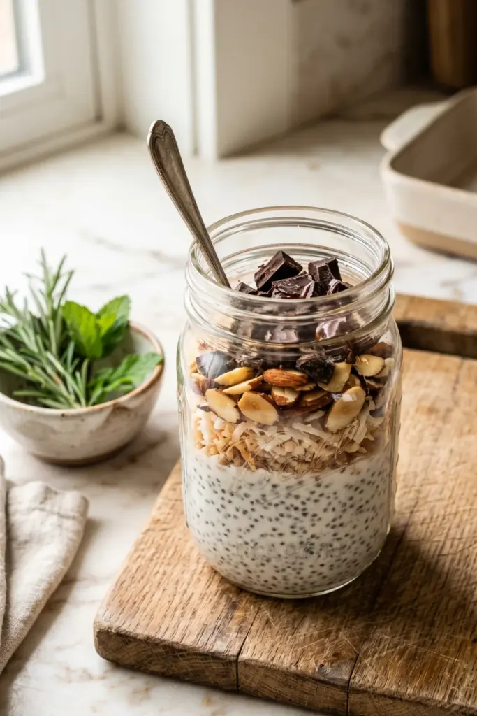 almond-joy-chia-pudding-coconut-almond-dark-chocolate
