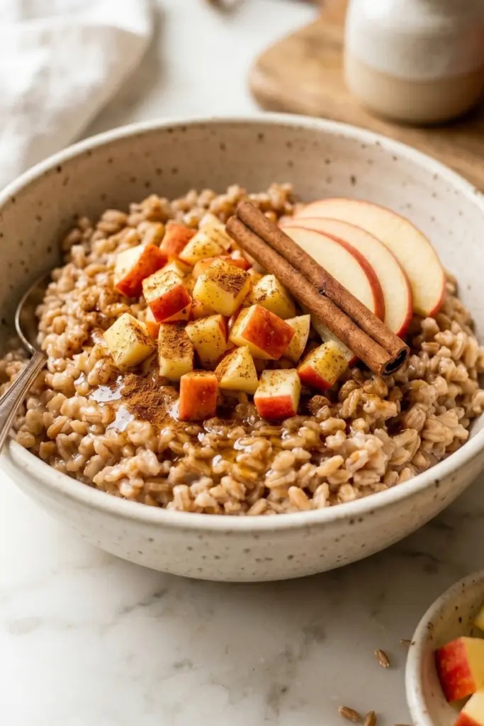 apple-cinnamon-farro-bowl-high-fiber-breakfasts