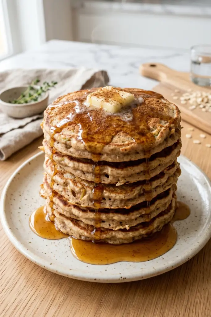 apple-cinnamon-oat-flour-pancakes-oats-based-inviting-breakfast

