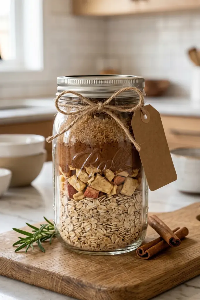 apple-cinnamon-oatmeal-jar-gift-idea-inviting-breakfast
