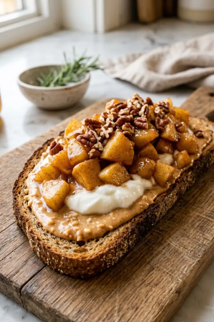 apple-pie-peanut-butter-protein-toast