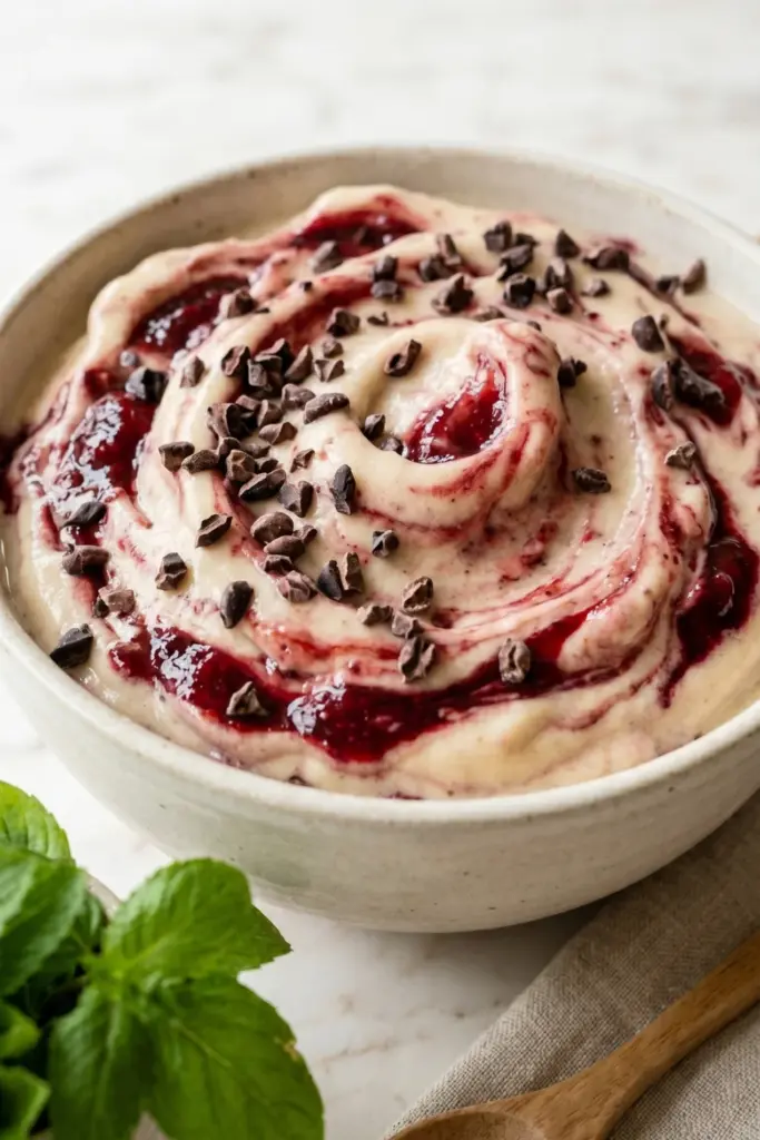 banana-nice-cream-cherry-swirl-summer-fruit-desserts