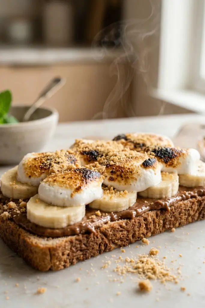 banana-smores-peanut-butter-protein-toast