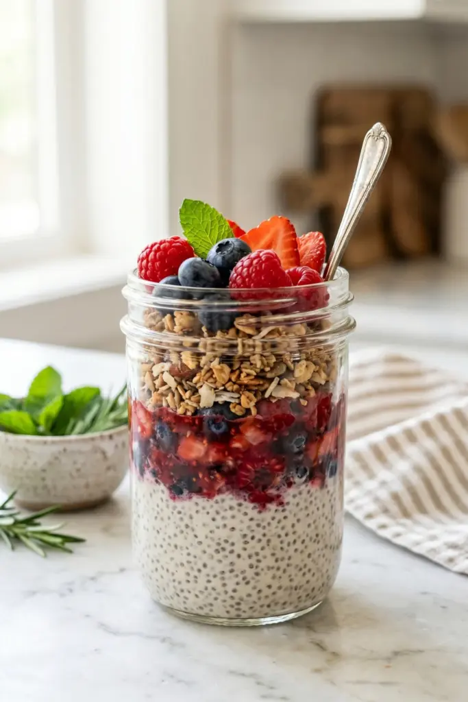 berry-chia-seed-pudding-parfaits-healthy-easy-tiktok-summer-dessert