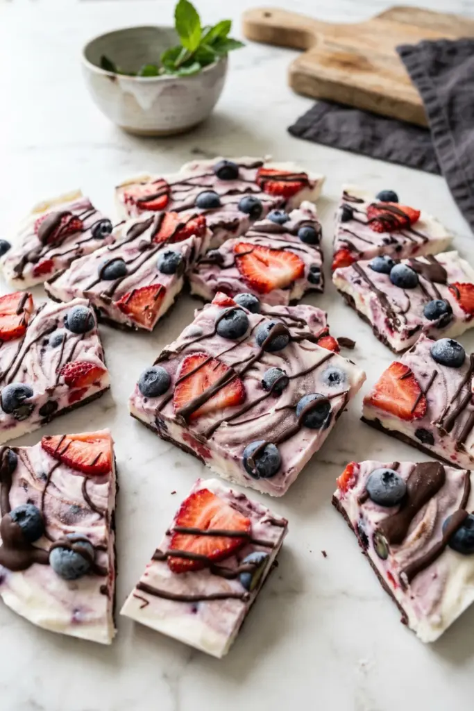 berry-frozen-yogurt-bark-refreshing-summer-desserts