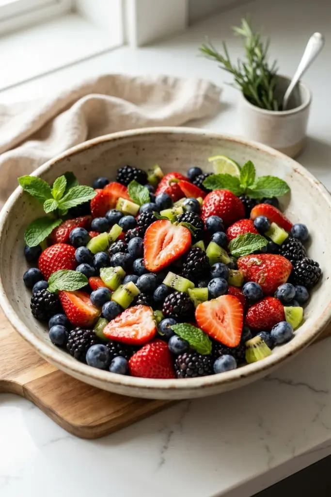 berry-salad-honey-lime-dressing-pool-party-desserts