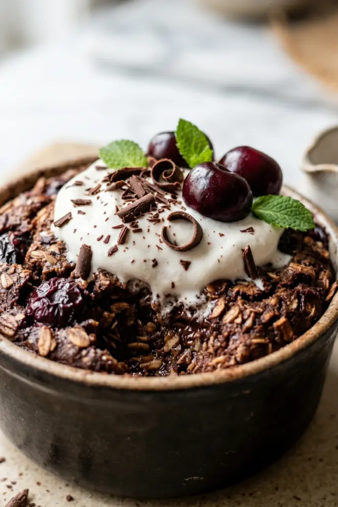 black-forest-cherry-chocolate-baked-oatmeal-cozy-breakfast-recipes