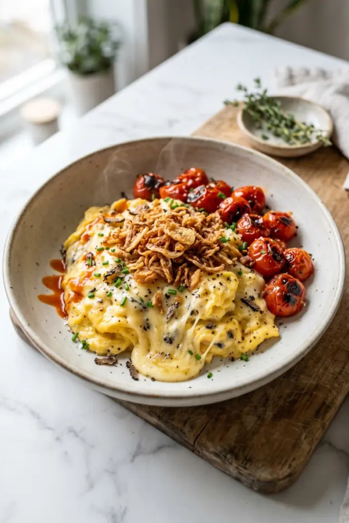 black-truffle-gouda-crispy-shallot-bowl-luxury-breakfast-burrito