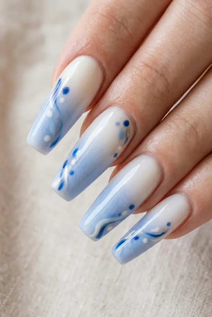 blueberry-milk-ombre-abstract-blue-abstract-summer-nail-design-ideas