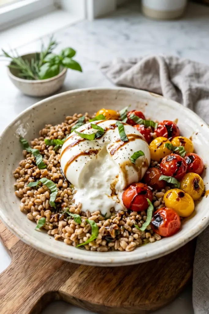 burrata-balsamic-pearled-farro-bowl-luxury-breakfast-burrito