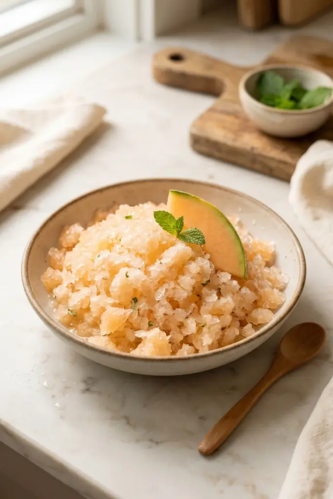 cantaloupe-mint-granita-summer-dessert-ideas
