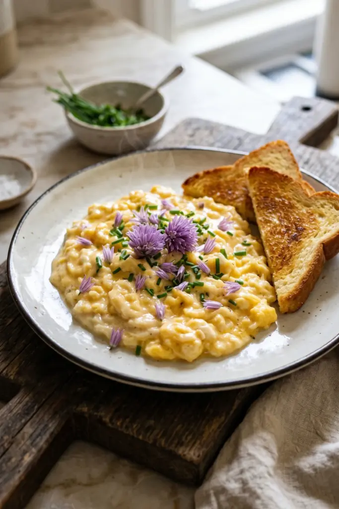 celery-root-puree-chive-blossom-luxury-scrambled-veggie-breakfast-ideas