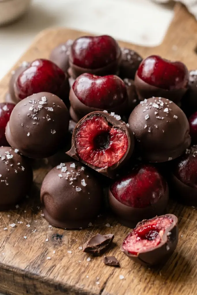 cherry-dark-chocolate-clusters-summer-fruit-desserts