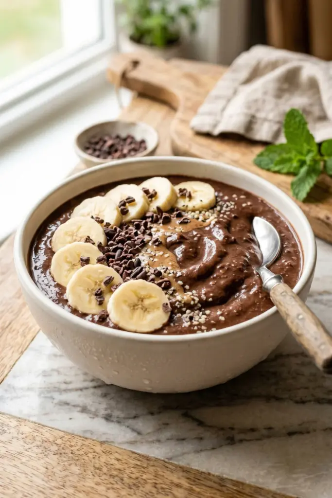chocolate-almond-butter-bowl-energy-mornings