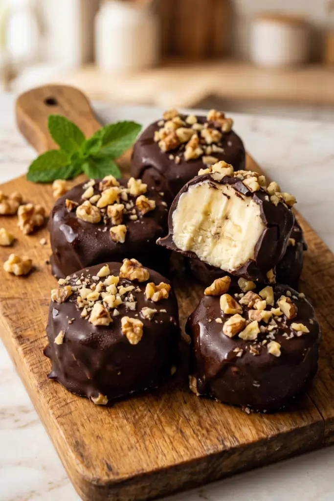 chocolate-covered-frozen-bananas-healthy-no-bake-summer-desserts