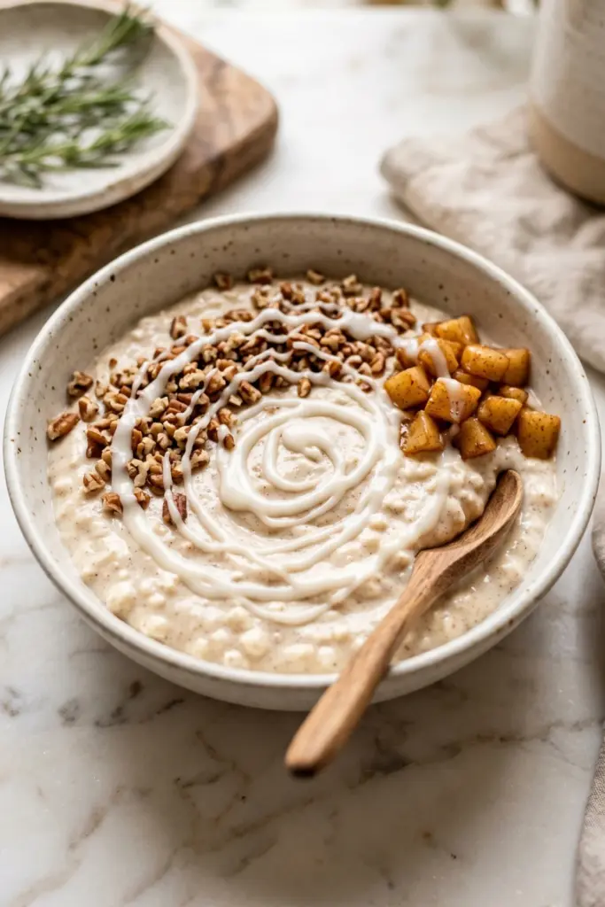 cinnamon-roll-bowl-healthy-cottage-cheese-breakfast-ideas